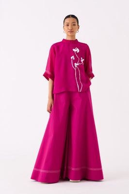 Poppy Top Co Ord Fuschia