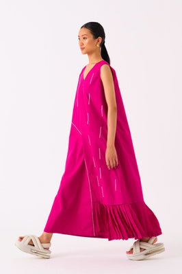 Raindrop Dress Fuschia