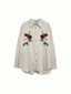 Boxy Overshirt - Rose 02 - Digital printed