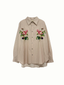 Boxy Overshirt - Rose 03 - Digital printed