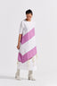 Self Tie Panel Dress - White And Lilac