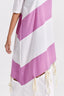 Self Tie Panel Dress - White And Lilac