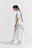 Self Tie Panel Dress - White And Mint
