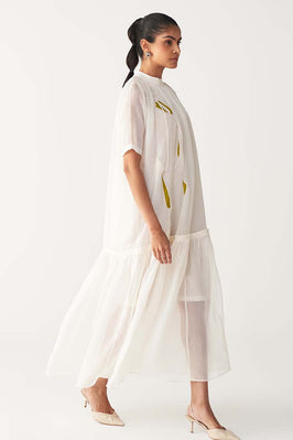 Sheer Bottom Frill Dress