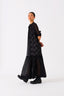 Sheer Bottom Frill Dress Black