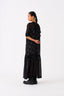 Sheer Bottom Frill Dress Black