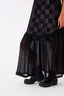 Sheer Bottom Frill Dress Black