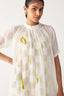 Sheer Bottom Frill Dress - Lime Check