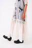 Sheer Bottom Frill Dress White