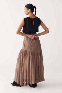 Sheer Panel Skirt