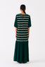 Shirring Dress Forest Green