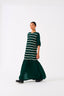 Shirring Dress Forest Green