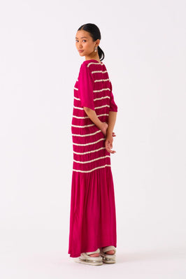 Shirring Dress Fuschia