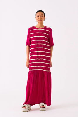 Shirring Dress Fuschia