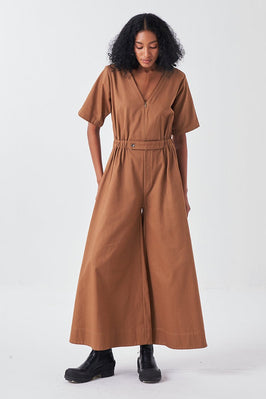 Side Elastic Waist Jumpsuit