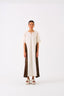 Side U Pleat Dress Ivory