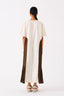 Side U Pleat Dress Ivory