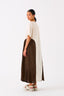 Side U Pleat Dress Ivory
