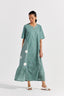 Side U-Pleat Dress - Jade