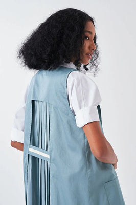 Sleeveless Back Pleat Jacket Co-Ord (Set Of 3)