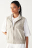 Sleeveless Emb. Pocket Bomber