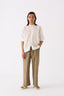Smocking Detail Shirt White