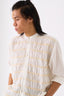 Smocking Detail Shirt White