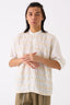 Smocking Detail Shirt White