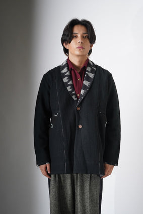 Tashi lapel Coat - black men