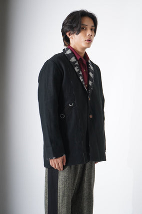 Tashi lapel Coat - black men