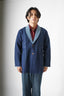 Tashi lapel Coat - indigo men