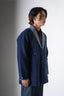 Tashi lapel Coat - indigo men