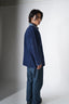 Tashi lapel Coat - indigo men