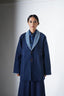 Tashi lapel Coat - indigo women