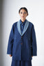 Tashi lapel Coat - indigo women