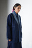Tashi lapel Coat - indigo women
