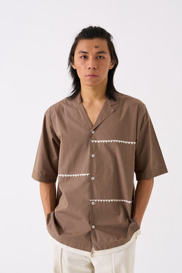 Triangle Embroidered Shirt Cedar