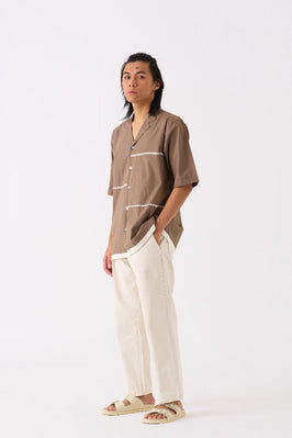 Triangle Embroidered Shirt Cedar