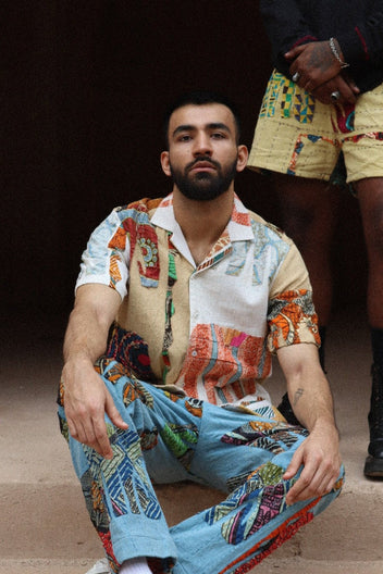 Lover Pants - Tusker in 'Kantha Applique'