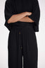 Textured Drawstring Straight Pant