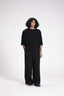 Textured Drawstring Straight Pant