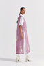 V-Neck Fringe Overlay Co-Ord ( Set Of 3 ) - Lilac