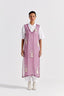 V-Neck Fringe Overlay Co-Ord ( Set Of 3 ) - Lilac