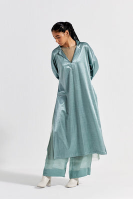 V-Neck Tunic Co-Ord (Set Of 2) - Jade