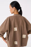Wave Emb. Top Co Ord Set Of 2 Cedar