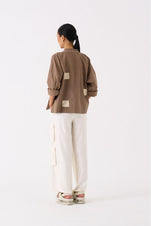 Wave Emb. Top Co Ord Set Of 2 Cedar