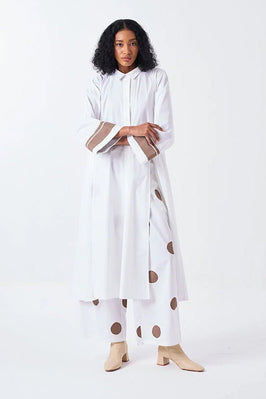Wide Sleeve Panel Slit Shirt