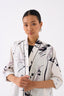 Wrap Collar Overlay Black Floral