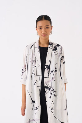 Wrap Collar Overlay Co Ord Set Of 3 Black Floral