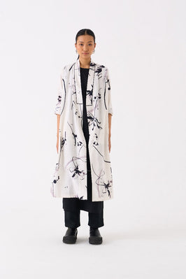 Wrap Collar Overlay Co Ord Set Of 3 Black Floral
